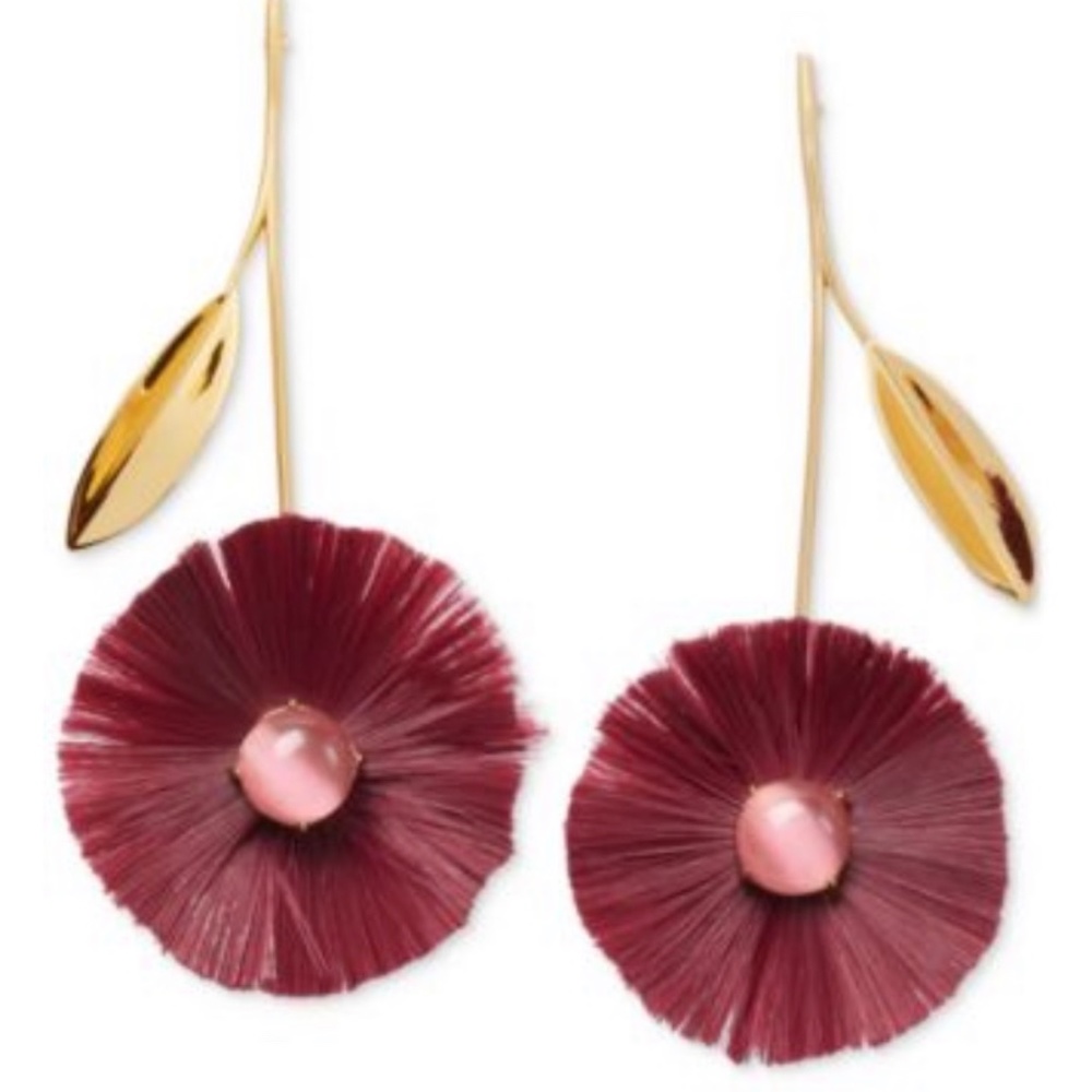 Kate Spade New York Gold-Tone Stone & Fringe Poppy Drop Earrings